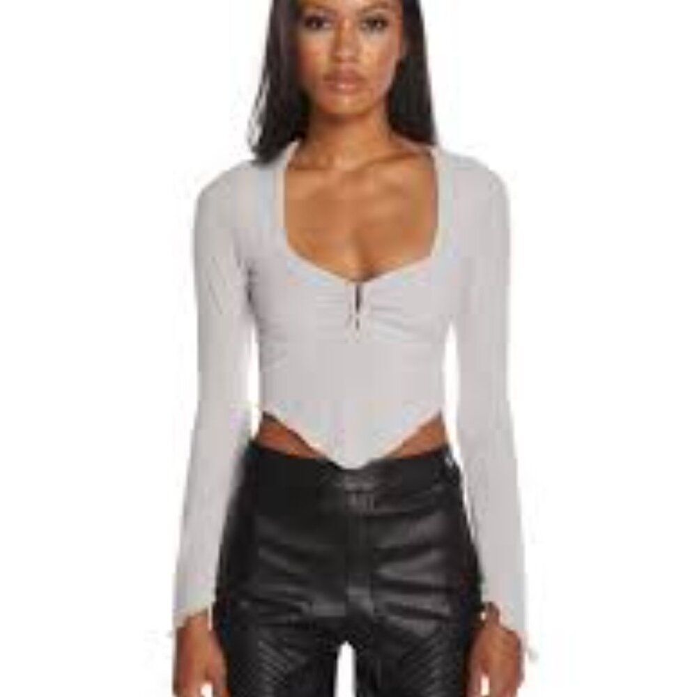 BNWT - STEELE HARLEY TOP - GREY SILVER